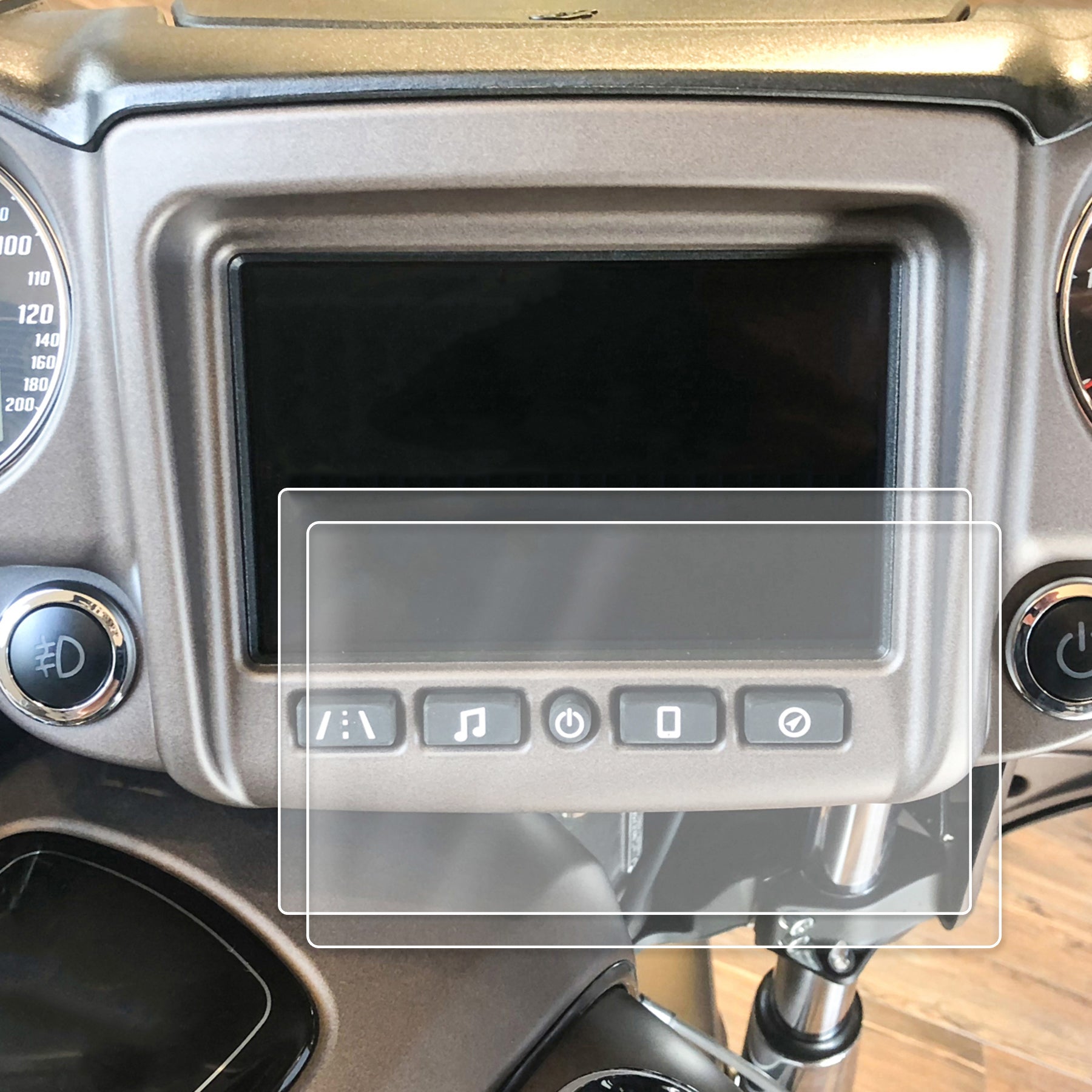 Red Hound Auto Screen Saver 2pc Custom Fit Compatible with Indian Chieftain Ride Command 2017-2019 Motorcycle Invisible High Clarity Touch Display Protector Minimizes Fingerprinting 7 Inch