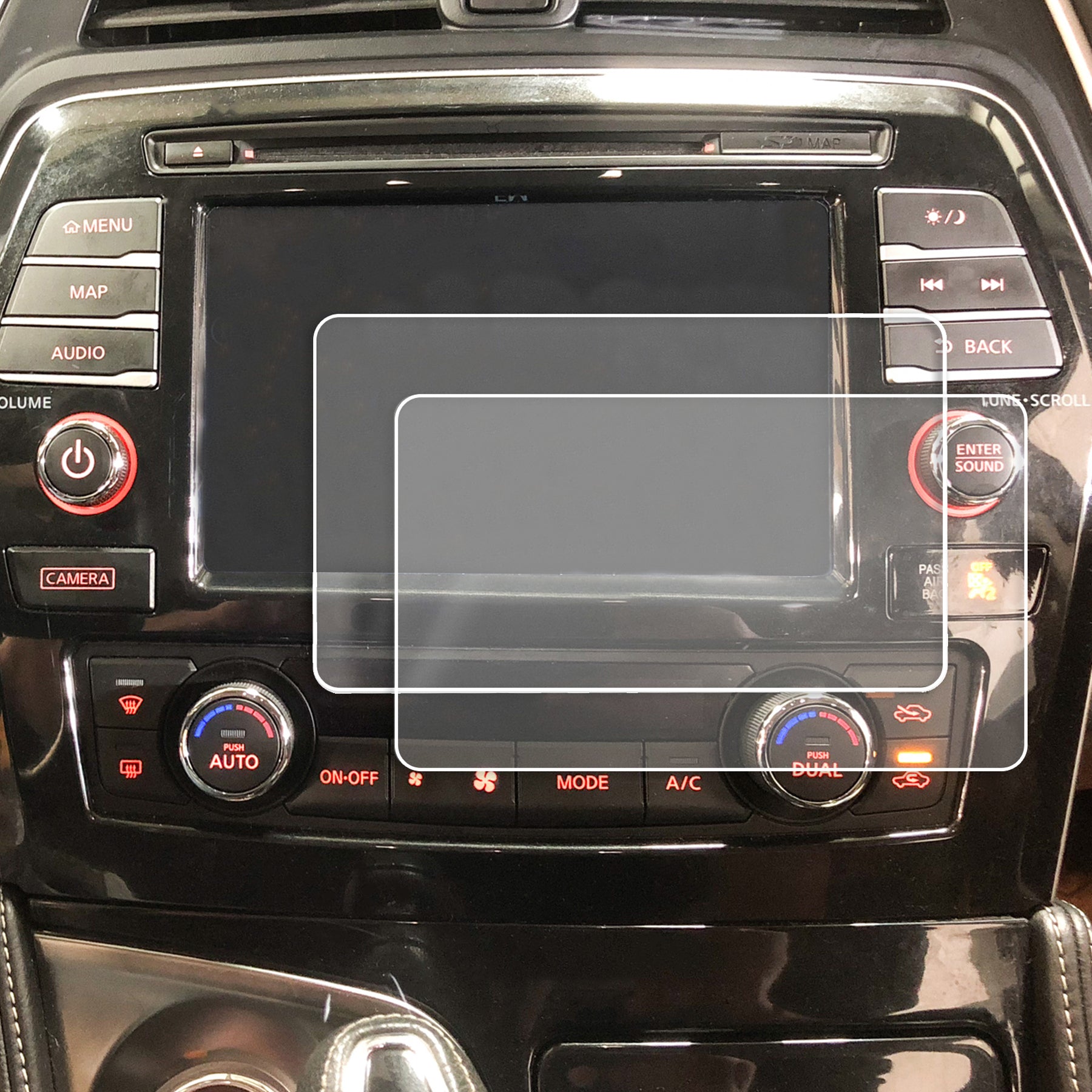 Red Hound Auto Screen Saver 2pc Compatible with Nissan Maxima 2016-2018 Invisible High Clarity Touch Display Protector Minimizes Fingerprints Connect 8 Inch