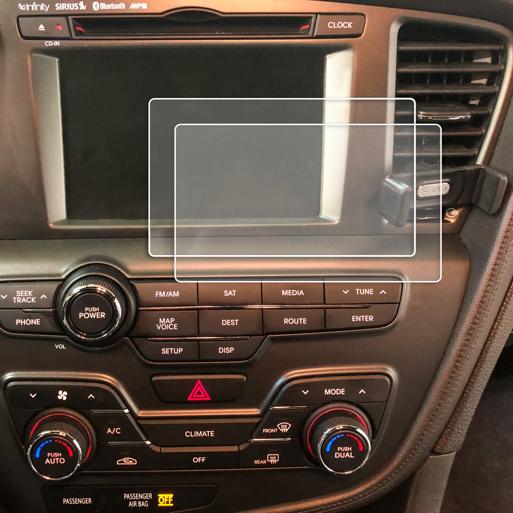 Red Hound Auto 2 Compatible with Kia Optima 2011-2014 Screen Saver 2pc Invisible High Clarity Touch Display Protector Minimizes Fingerprints 7 Inch