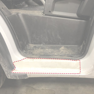 Red Hound Auto Door Sill Paint Protection Film Compatible with Ram ProMaster 1500 2500 3500 2014-2019 2 Door 2 Piece Custom Clear Protector Invisible Cover