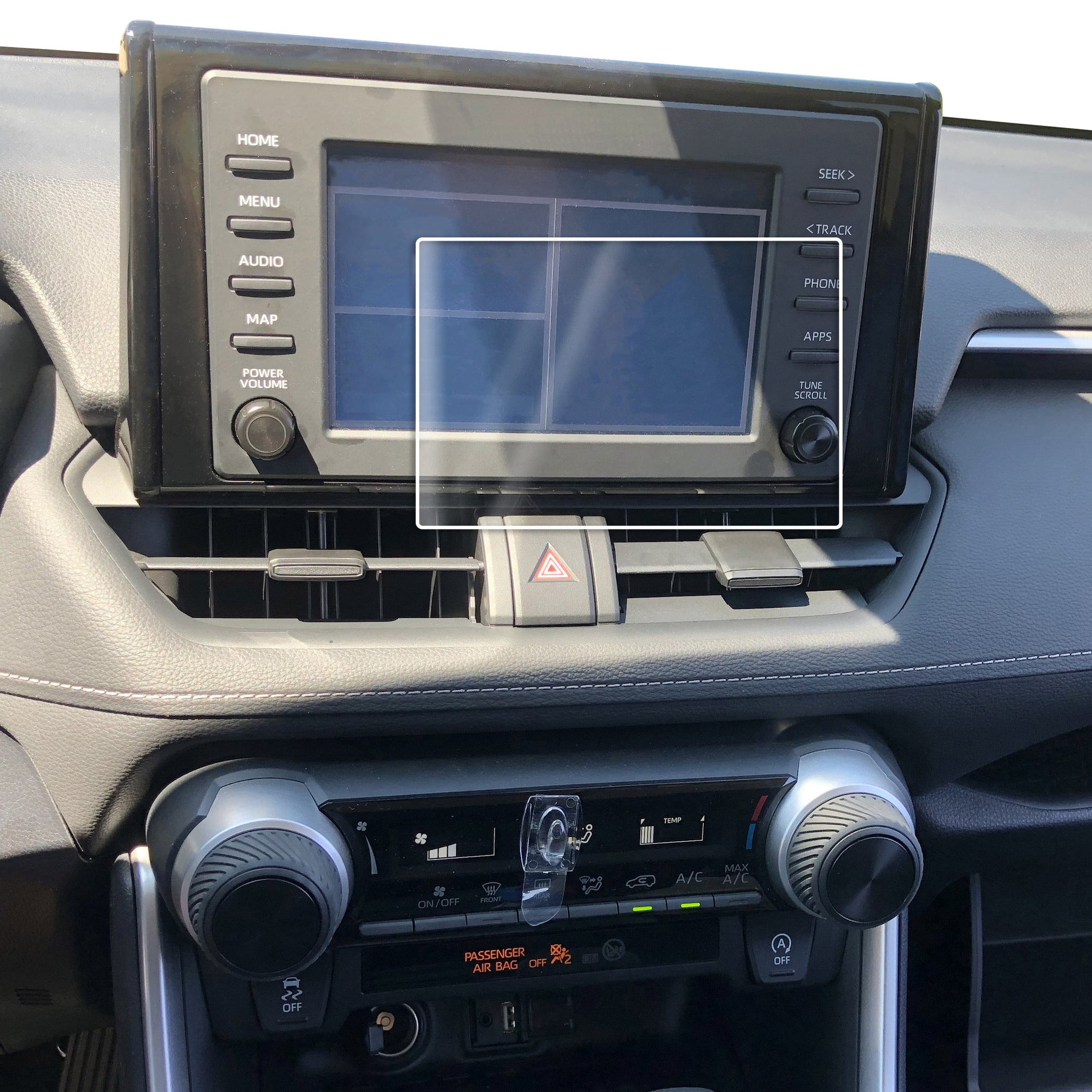 Red Hound Auto Screen Saver 1pc Compatible with Toyota RAV4 2019-2020 Entune Touchscreen Invisible High Clarity Touch Display Protector Minimizes Fingerprints fits 7 Inch (diagonal) Screen