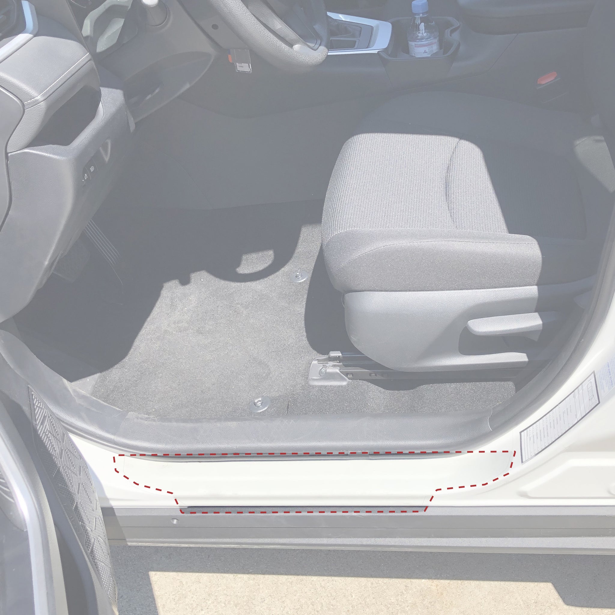 Red Hound Auto Door Sill Paint Protection Film Compatible with Toyota RAV4 2019-2020 4 Door 6 Piece Custom Clear Protector Invisible Cover
