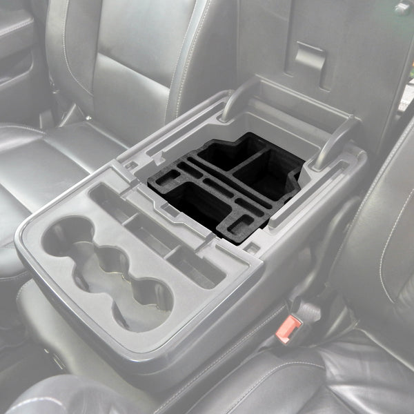 Red Hound Auto Center Console Organizer 1 Piece Upper Armrest Only Insert Compatible with Chevy Chevrolet GMC Silverado Sierra 1500 2500 2015 2016 2017 2018 Black  Fold Down Console Only