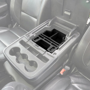 Red Hound Auto Center Console Organizer 1 Piece Upper Armrest Only Insert Compatible with Chevy Chevrolet GMC Silverado Sierra 1500 2500 2015 2016 2017 2018 Black Fold Down Console Only