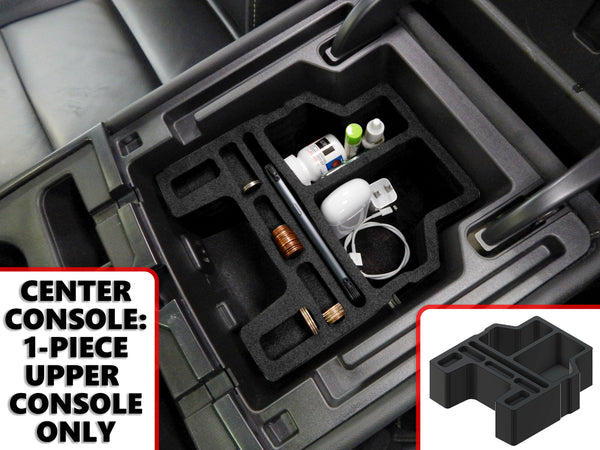 Red Hound Auto Center Console Organizer 1 Piece Upper Armrest Only Insert Compatible with Chevy Chevrolet GMC Silverado Sierra 1500 2500 2015 2016 2017 2018 Black  Fold Down Console Only