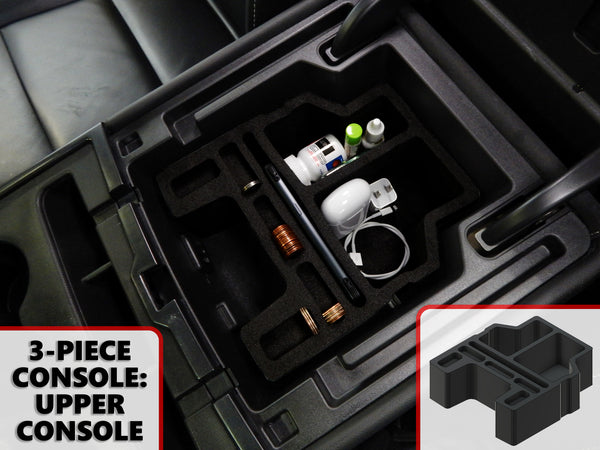Center Console Organizer 3pc fits 14-18 Chevy Silverado 1500/2500 Fold Down Console