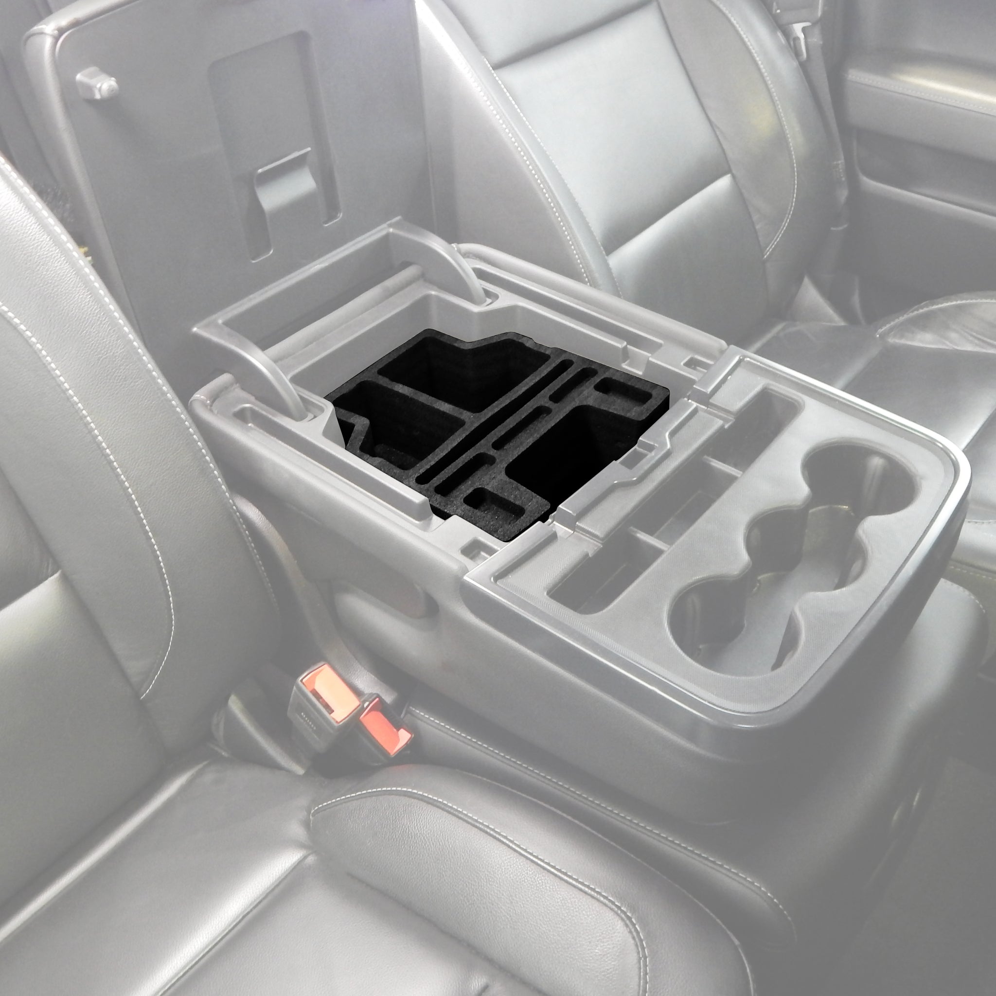Red Hound Auto 6 Piece Vehicle Organizer Center Console Door Pocket Glove Box Insert Compatible with Chevy Chevrolet GMC Silverado Sierra 1500 2500 2015 2016 2017 2018 USA Made Fold Down Console Only