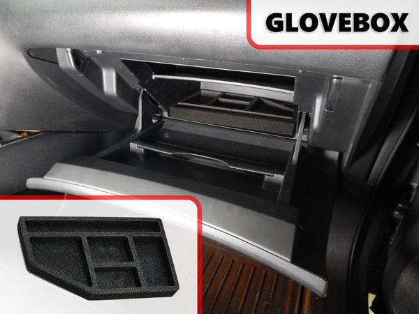 Red Hound Auto Glove Box Organizer Insert Organizational System Compatible with Nissan Pathfinder 2016 2017 2018 2019 Black Anti-Rattle
