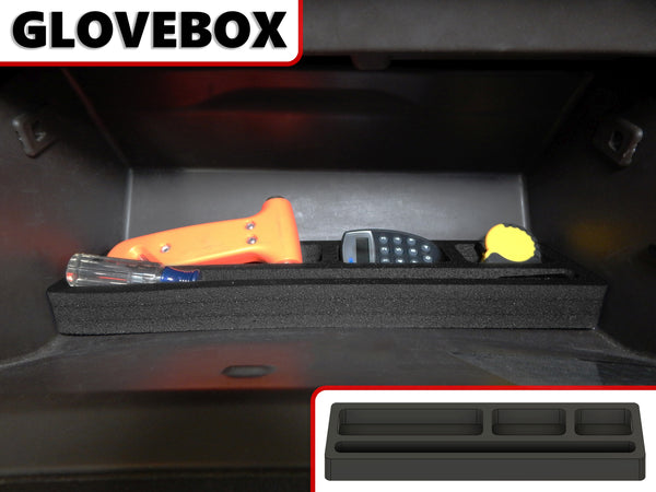 Red Hound Auto Glove Box Organizer Insert Compatible with Chevrolet Chevy Cruze 2011 2012 2013 2014 2015 Black Anti-Rattle