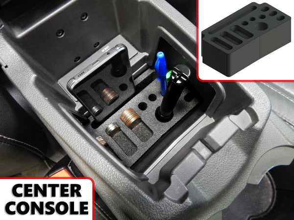 Red Hound Auto Complete 2 Piece Vehicle Organizer Center Console & Glove Box Inserts Compatible with Ford Focus 2012 2013 2014 (Automatic Transmission Only) Black Anti-Rattle