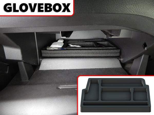 Red Hound Auto Glove Box Organizer Insert Compatible with Ford Focus 2012 2013 2014 Black Anti-Rattle