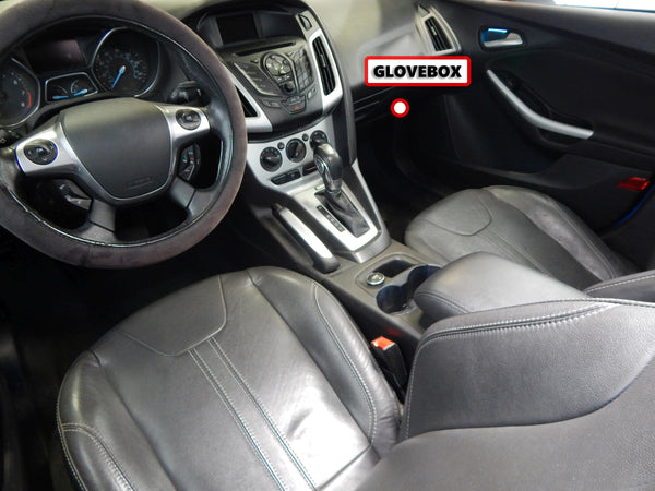 Red Hound Auto Glove Box Organizer Insert Compatible with Ford Focus 2012 2013 2014 Black Anti-Rattle