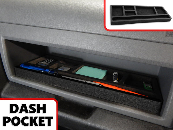 Red Hound Auto Full 3 Piece Vehicle Organizer System Center Console Upper Dash and Glove Box Inserts Compatible with Dodge Ram 1500 2500 3500 2013 2014 2015 2016 2017 2018 Only FITS FOLD Down Console