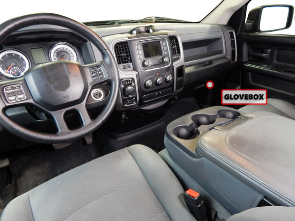 Red Hound Auto Glove Box Organizer System Vehicle Insert Compatible with Dodge Ram 1500 2500 3500 2013 2014 2015 2016 2017 2018 Black Anti-Rattle