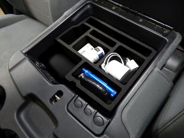Red Hound Auto Black Center Console Organizer 1 Piece Compatible with Dodge Ram 1500 2500 3500 2013 2014 2015 2016 2017 2018 for FOLD Down Console Only -
