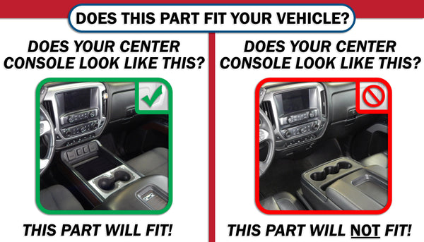 Red Hound Auto Black Center Console Organizer 1 Piece Compatible with Chevy GMC Silverado Sierra 1500 2500 2015 2016 2017 2018 for Full Floor Console Bucket SEAT Only -