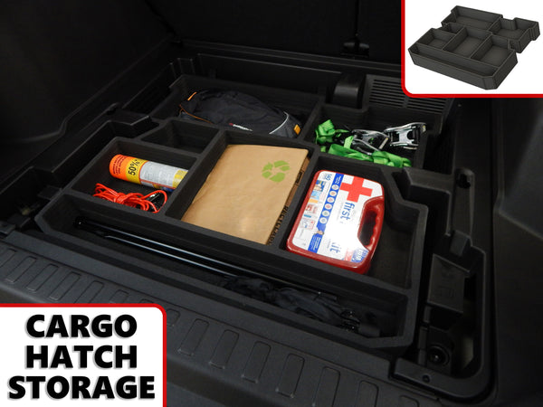 Red Hound Auto Cargo Hatch Organizer Insert Rear Underfloor Trunk Organizational System Compatible with Chevrolet Chevy Equinox 2018-2019 Black