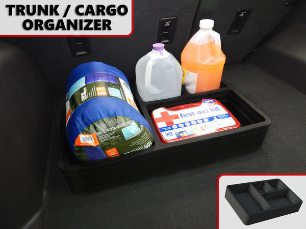 Red Hound Auto Large Trunk Organizer Rear Black Organizational System Cargo Hatch Car Truck Van SUV Anti-Rattle  23.5 Inches Wide