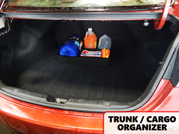 Red Hound Auto Large Trunk Organizer Rear Black Organizational System Cargo Hatch Car Truck Van SUV Anti-Rattle  23.5 Inches Wide