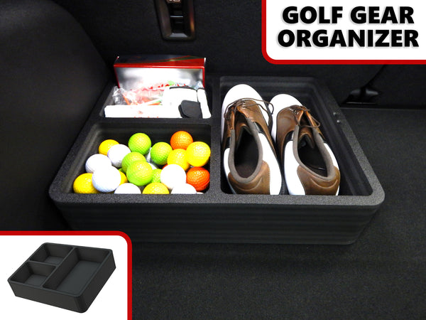 Red Hound Auto Golf Accessory Trunk Organizer Rear Black Organizational System Cargo Hatch Car Truck Van SUV Interior Non Skid Anti-Rattle Gear Shoes Balls Tees and More  3 Large Pockets