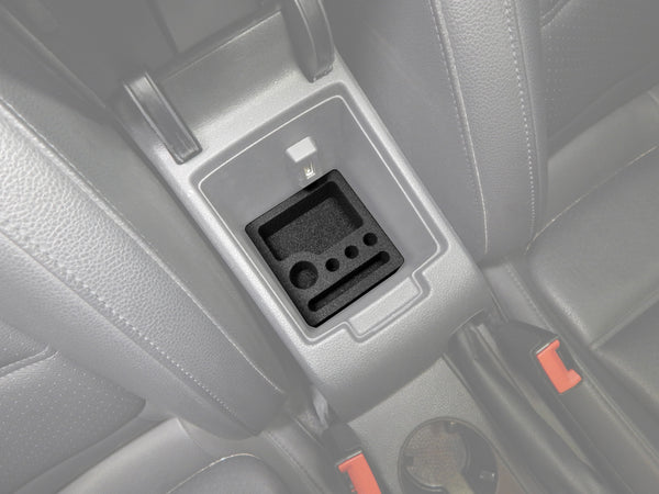 Red Hound Auto Full 2 Piece Vehicle Organizer Center Console Glove Box Inserts Compatible with Volkswagen VW Jetta 2012 2013 2014 2015 2016 2017 2018 Black Anti-Rattle