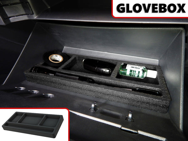 Red Hound Auto Glove Box Organizer Insert Organizational System Compatible with Volkswagen VW Jetta 2012 2013 2014 2015 2016 2017 2018 Black Anti-Rattle