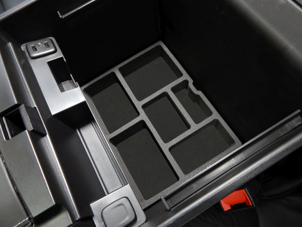 Red Hound Auto Black Center Console Organizer 1 Piece Compatible with Chevy Chevrolet GMC Suburban/Yukon XL 2015 2016 2017 2018 2019 Black  Full Floor Console Only -
