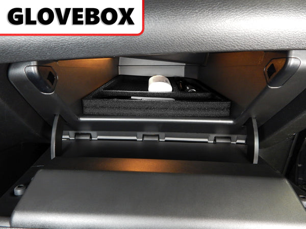 Red Hound Auto Glove Box Organizer Insert Compatible with Jeep Cherokee 2015 2016 2017 2018 2019 Black Anti-Rattle