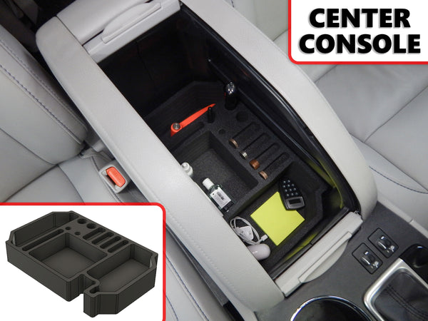 Red Hound Auto Complete 2 Piece Vehicle Organizer Center Console Glove Box Inserts Compatible with Toyota Highlander 2014 2015 2016 2017 2018 2019 Black Anti-Rattle