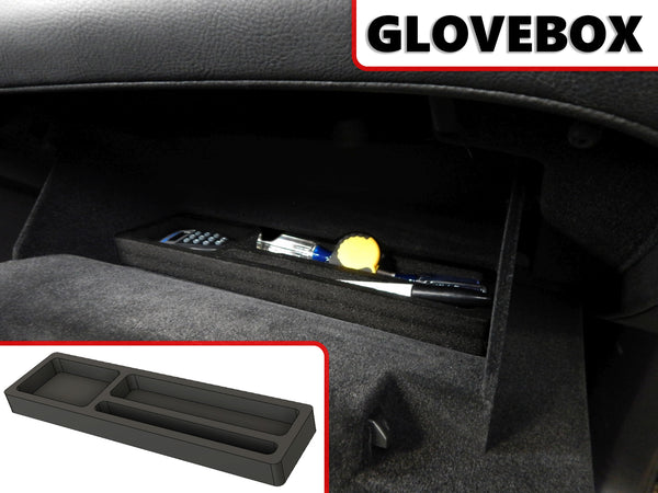 Red Hound Auto Glove Box Organizer Insert Compatible with Cadillac Escalade 2015 2016 2017 2018 2019 Black Anti-Rattle