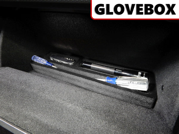 Red Hound Auto Glove Box Organizer Insert Compatible with Dodge Durango 2011 2012 2013 2014 2015 2016 2017 2018 Black Anti-Rattle