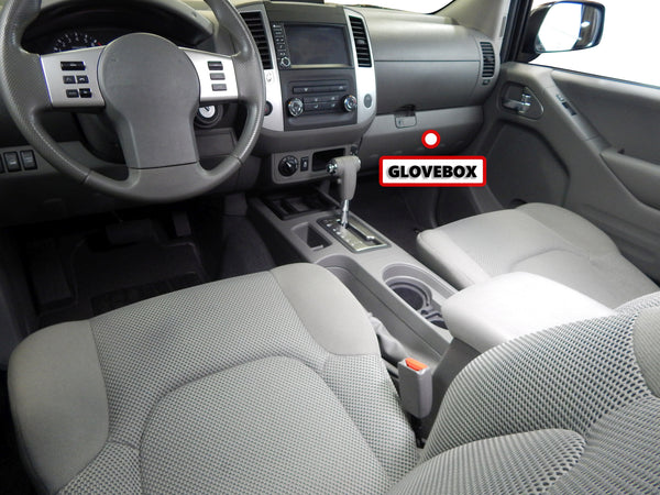 Red Hound Auto Glove Box Organizer Vehicle Organizational System Insert Compatible with Nissan Frontier 2005-2019, Xterra 2005-2015 Black Anti-Rattle