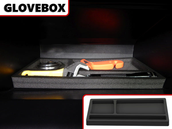 Red Hound Auto Glove Box Organizer Vehicle Organizational System Insert Compatible with Toyota RAV4 2016-2018 (LE XLE Adventure Models Only) Black Anti-Rattle