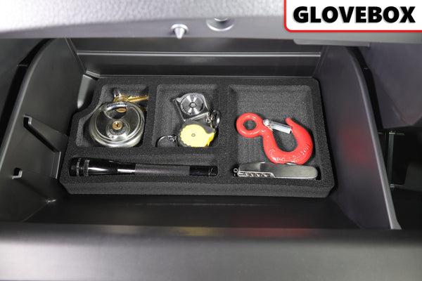 Red Hound Auto Glove Box Organizer Vehicle Organizational System Insert Compatible with Nissan Rogue Sport 2017-2020 Black Anti-Rattle