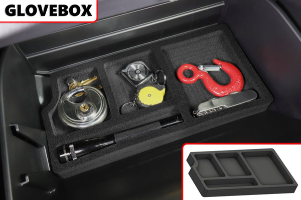 Red Hound Auto Glove Box Organizer Vehicle Organizational System Insert Compatible with Nissan Rogue Sport 2017-2020 Black Anti-Rattle