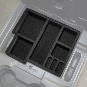 Red Hound Auto Center Console Organizer Vehicle Organizational System Insert Compatible with Ford F-250 F-350 F-450 F-550 Super Duty 2001-2005, Excursion 2001-2005 Fold Down Split Bench Only Black