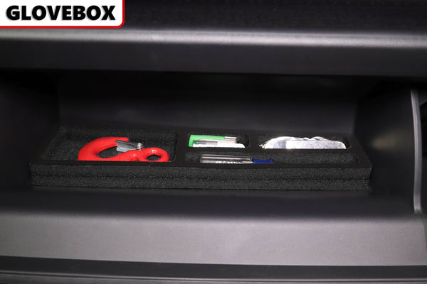 Red Hound Auto Glove Box Organizer Insert Compatible with Toyota RAV4 2019-2020 Black Anti-Rattle