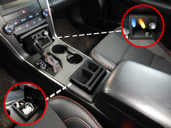 Red Hound Auto Complete 5pc Vehicle Organizer System with Center Console, Front Pockets & Glove Box Inserts Compatible with Toyota Camry 2012 2013 2014 2015 2016 2017 (excl. Hybrid) Black