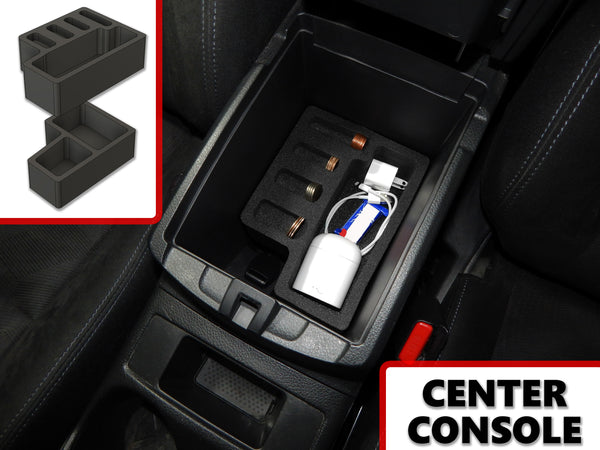 Red Hound Auto Center Console Organizer 2 Piece Stacking Set Vehicle Organizational System Inserts Compatible with Nissan Rogue 2014 2015 2016 2017 Black Anti-Rattle