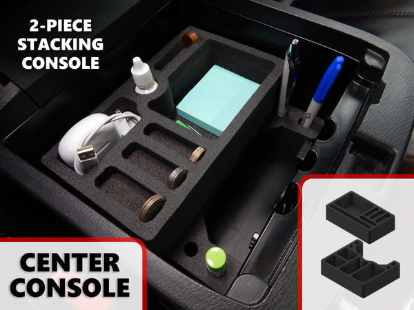 Red Hound Auto Full 3 Piece Vehicle Organizer System Center Console and Glove Box Inserts Compatible with Nissan Pathfinder 2013 2014 2015 Black Anti-Rattle