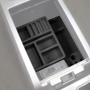 Red Hound Auto Center Console Organizer 2 Piece Stacking Set Vehicle Organizational System Inserts Compatible with Ford F-150 F150 Full Console 2009 2010 2011 2012 2013 2014 Black Anti-Rattle USA Made
