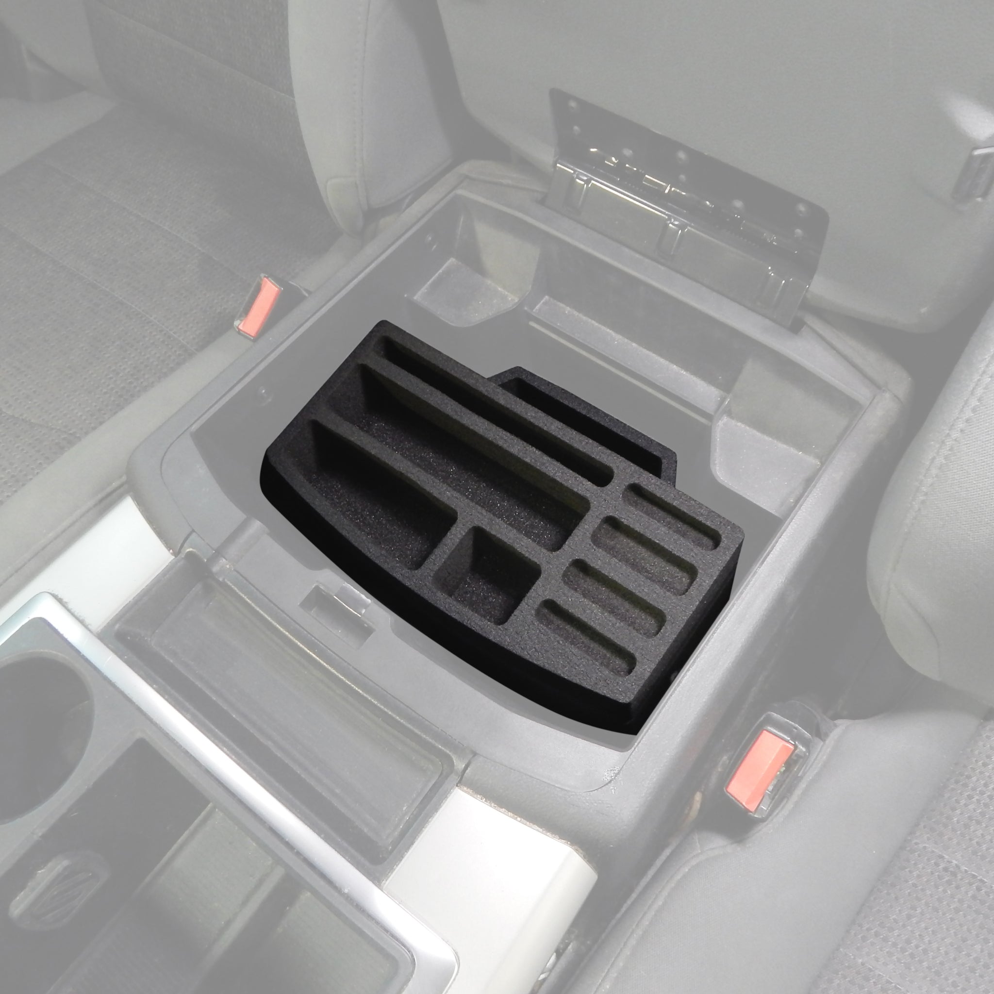 Red Hound Auto Center Console Organizer 2 Piece Stacking Set Vehicle Insert Compatible with Dodge Ram 1500 2500 3500 2013 2014 2015 2016 2017 2018 Black Only FITS Full Console Bucket SEAT