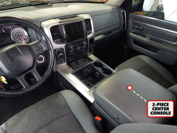 Red Hound Auto Center Console Organizer 2 Piece Stacking Set Vehicle Insert Compatible with Dodge Ram 1500 2500 3500 2013 2014 2015 2016 2017 2018 Black Only FITS Full Console Bucket SEAT