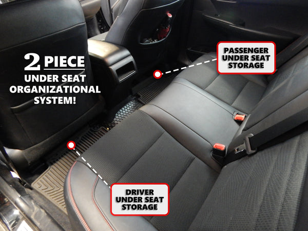 Red Hound Auto Complete 2 Piece Under Seat Storage Organizer System Inserts Compatible with Toyota Camry 2012 2013 2014 2015 2016 2017 Black Anti-Rattle  Driver and Passenger Sides Set