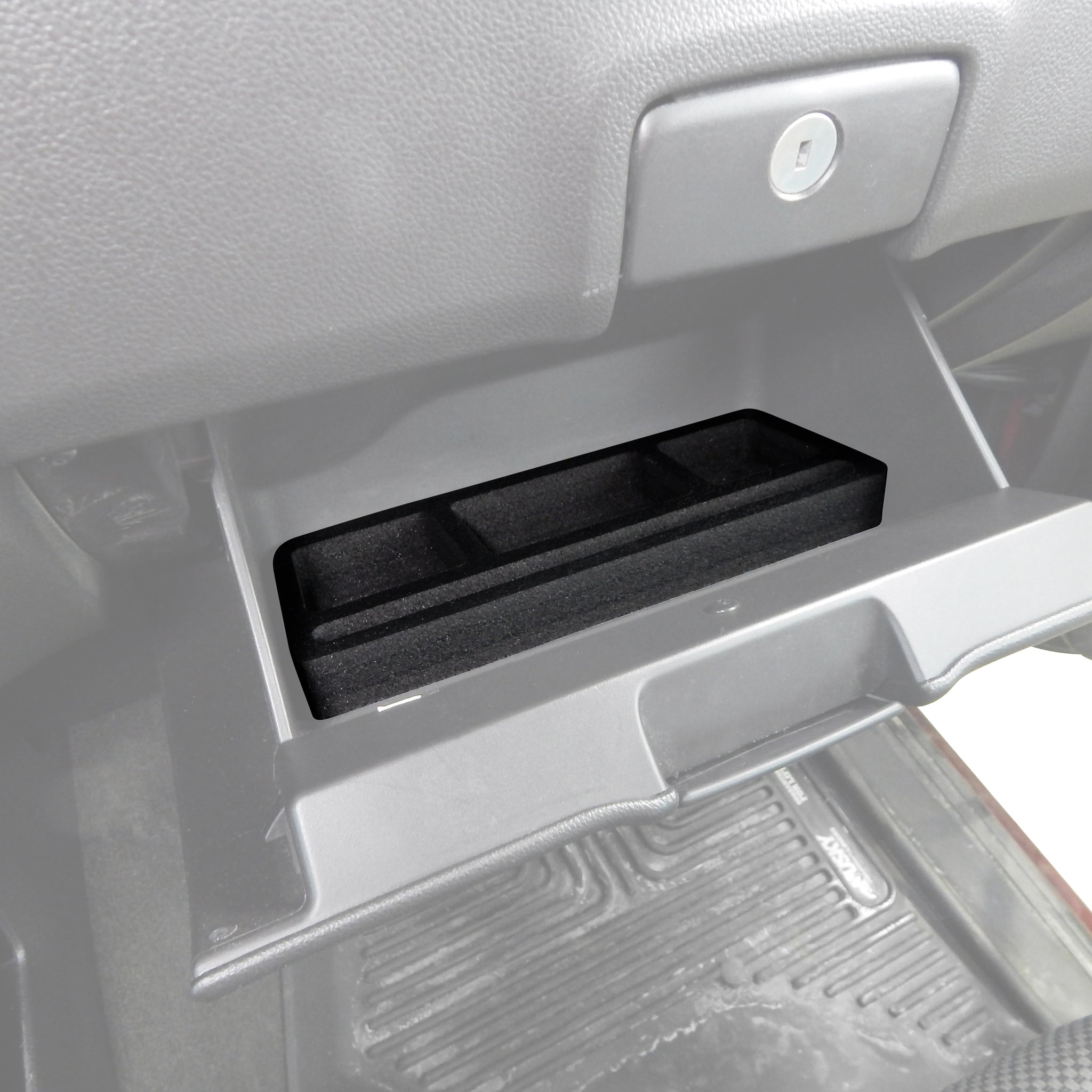 Red Hound Auto Glove Box Organizer Insert Organizational System Compatible with Chevy Chevrolet GMC Silverado Sierra 1500 2500 2015 2016 2017 2018 Black  Full Floor Console Only