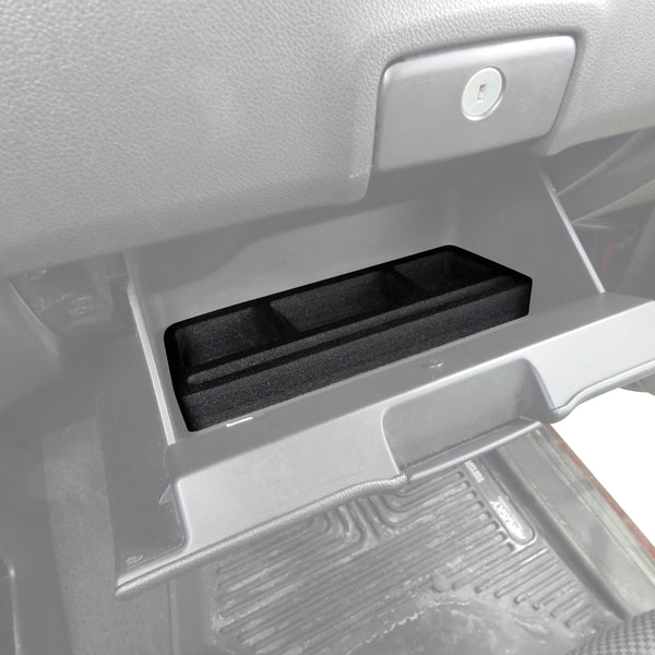 Red Hound Auto Glove Box Organizer Insert Organizational System Compatible with Chevy Chevrolet GMC Silverado Sierra 1500 2500 2015 2016 2017 2018 Black  Full Floor Console Only