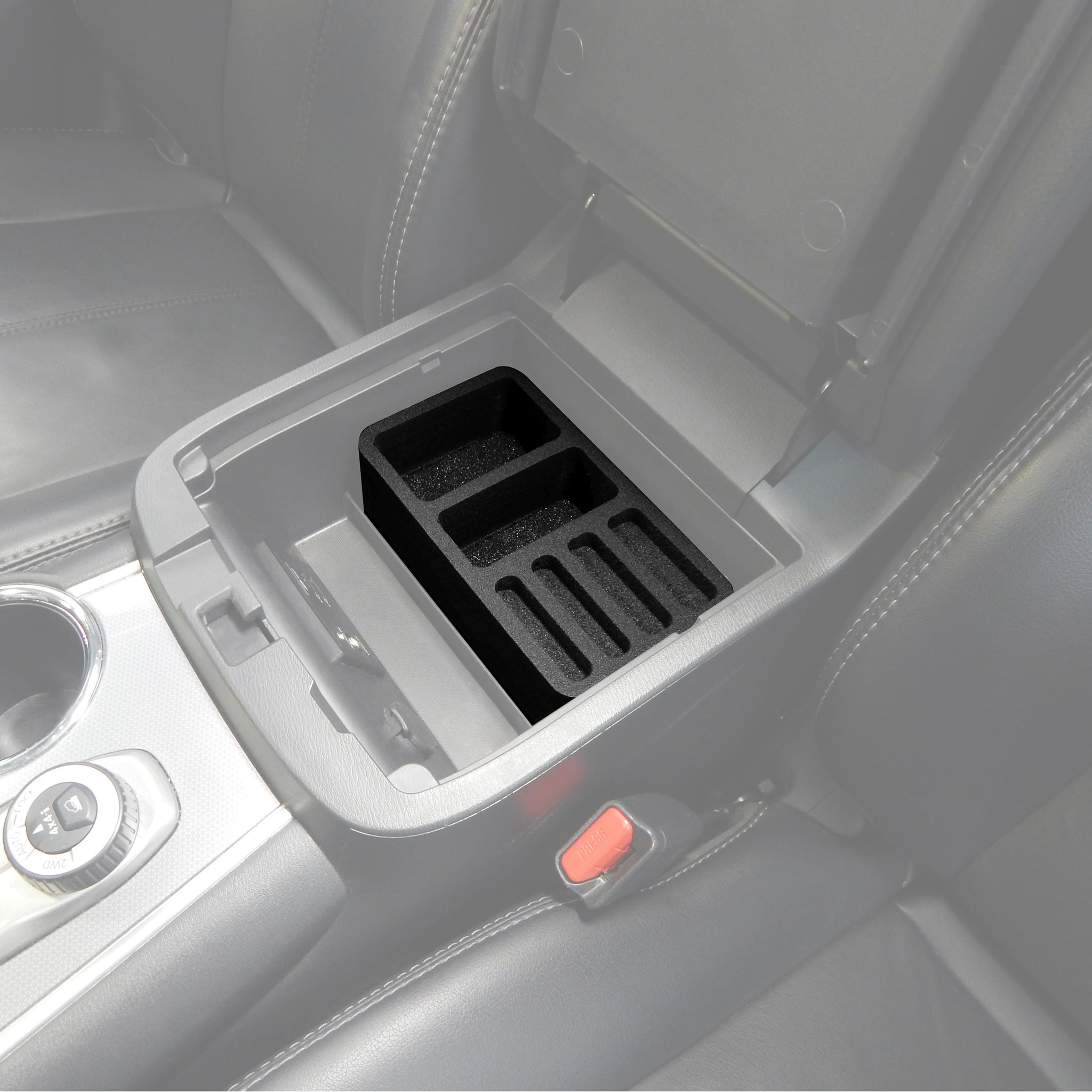 Red Hound Auto Center Console Organizer 2 Piece Stacking Set Vehicle Organizational System Inserts Compatible with Nissan Pathfinder 2017 2018 2019 Black Anti-Rattle
