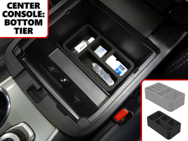 Red Hound Auto Center Console Organizer 2 Piece Stacking Set Vehicle Organizational System Inserts Compatible with Nissan Pathfinder 2017 2018 2019 Black Anti-Rattle