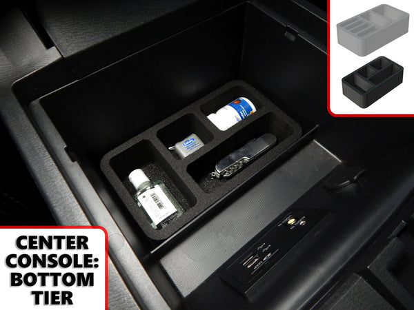 Red Hound Auto Full 3 Piece Vehicle Organizer System Center Console and Glove Box Inserts Compatible with Nissan Pathfinder 2017 2018 2019 Black Anti-Rattle