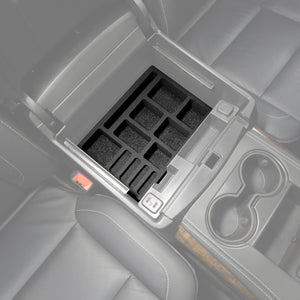 Red Hound Auto Full 4 Piece Vehicle Organizer Center Console Glove Box Inserts Compatible with Chevy Chevrolet GMC Suburban Yukon XL 2015 2016 2017 2018 2019 USA Made Full Floor Console Only